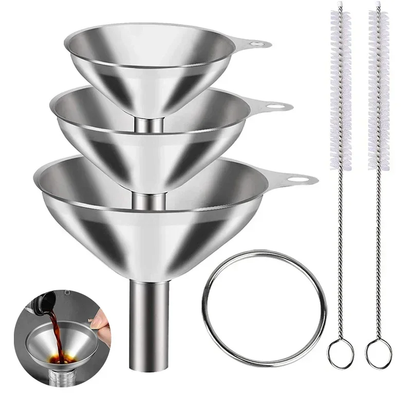 Kitchen Appliances Manufacturers - 3/5 Pcs Stainless Steel Kitchen Funnels