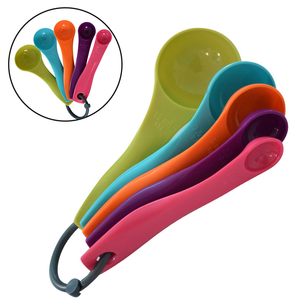 Kitchen Appliances Manufacturers - 5-Piece Colorful Salt Oil Spoon Lovely