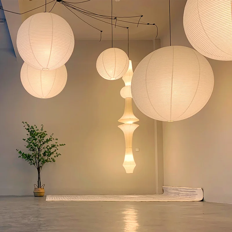 Kitchen Appliances In White - Japanese pendant lights Vintage Noguchi Light