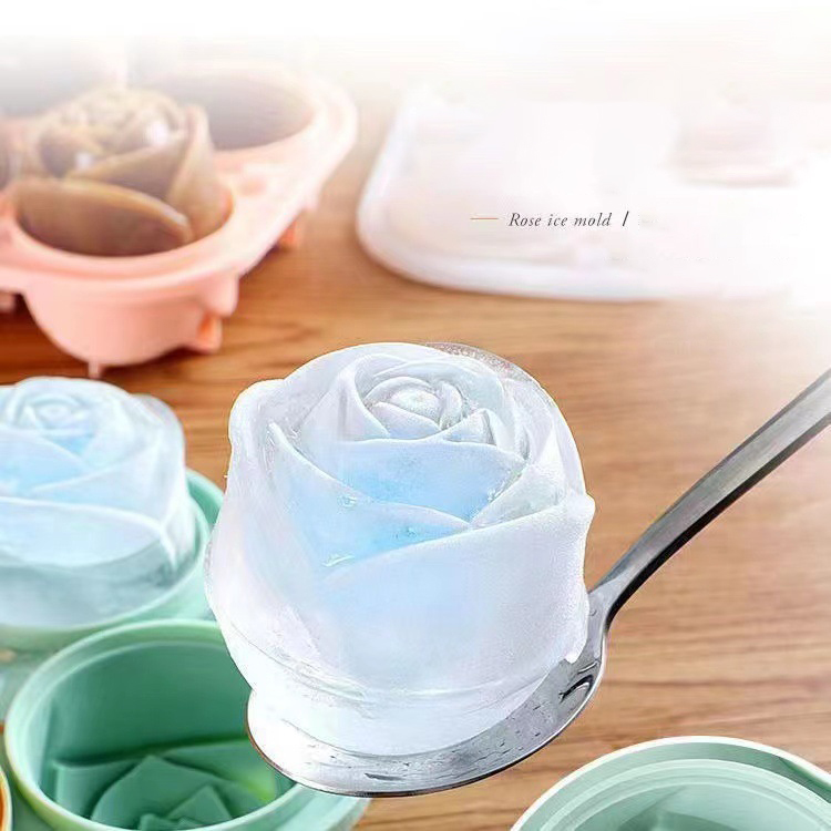 Kitchen Appliances Store - 3D Rose Ice Molds 4 Holes