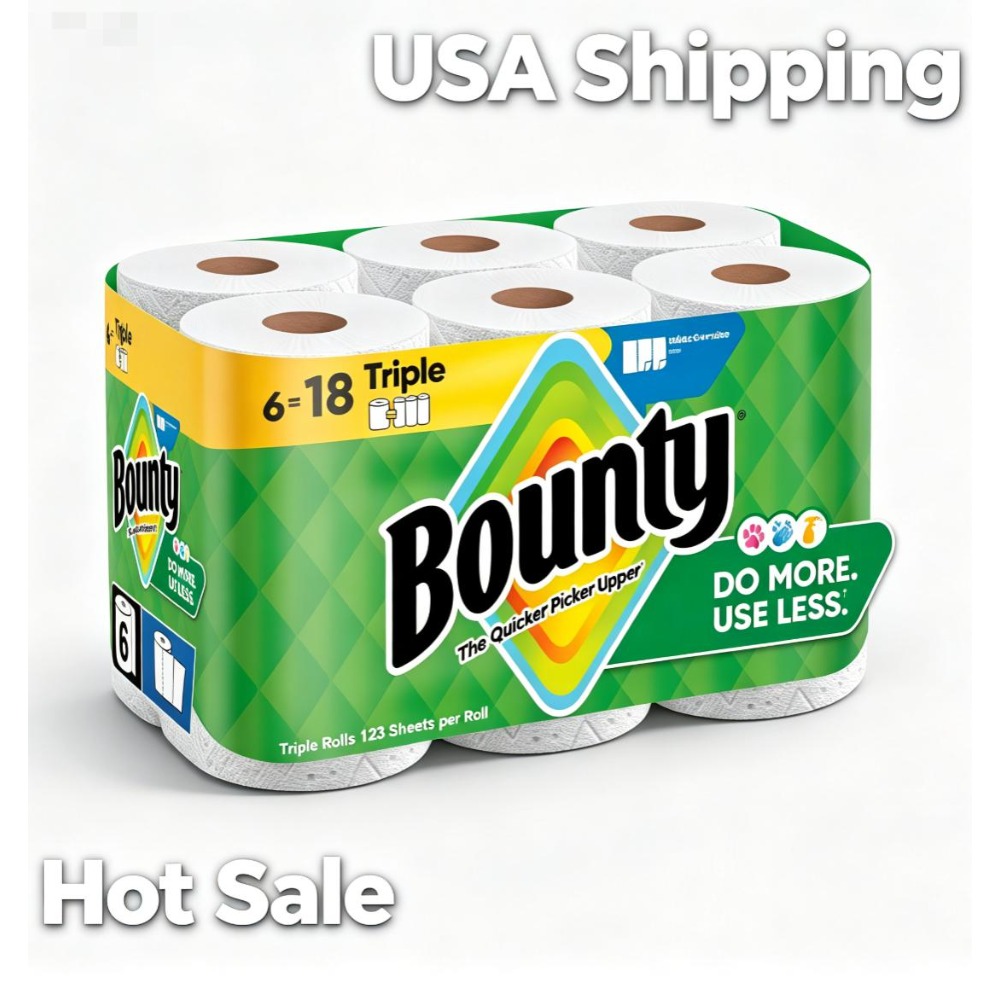 Kitchen Appliances In White - 6 Triple Rolls Select-A-Size Absorbent White