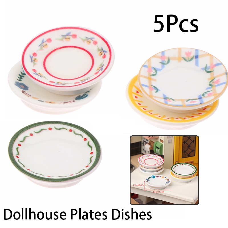 5Pcs 1/12 Dollhouse Mini Plate - đánh giá và giá Kitchen Appliances Store