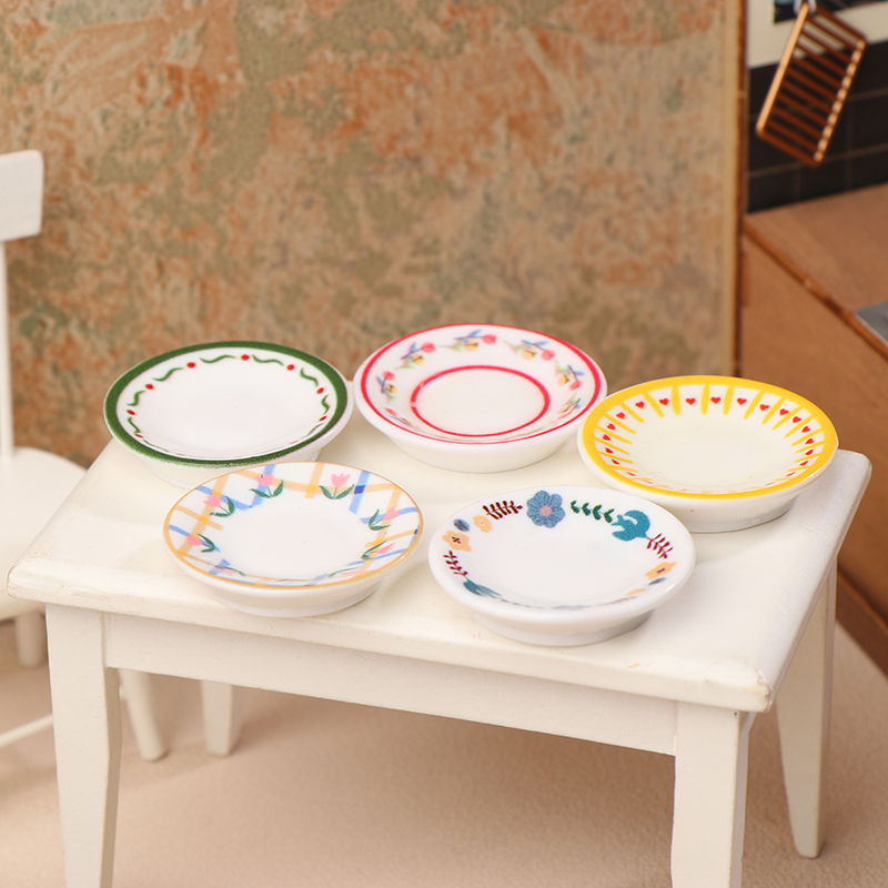 5Pcs 1/12 Dollhouse Mini Plate - đánh giá và giá Kitchen Appliances Store