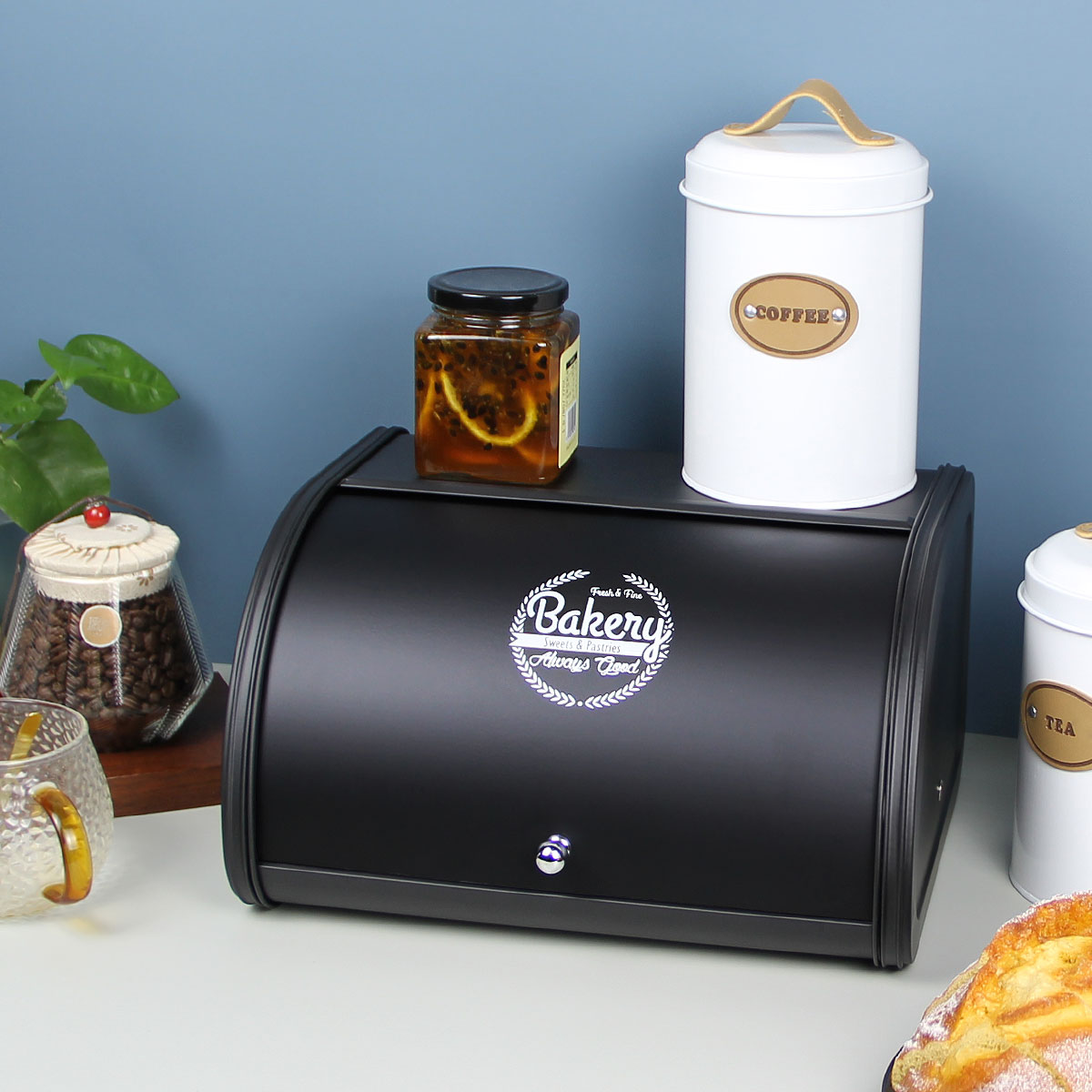 Kim Loại Bánh Mì Hộp Đen THÙNG - đánh giá và giá Kitchen Appliances Manufacturers