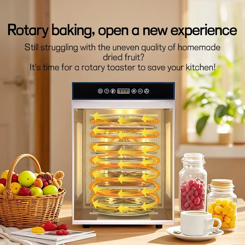 12-Tray Rotary Electric Food D - đánh giá và giá Dehydrator Tray Electric