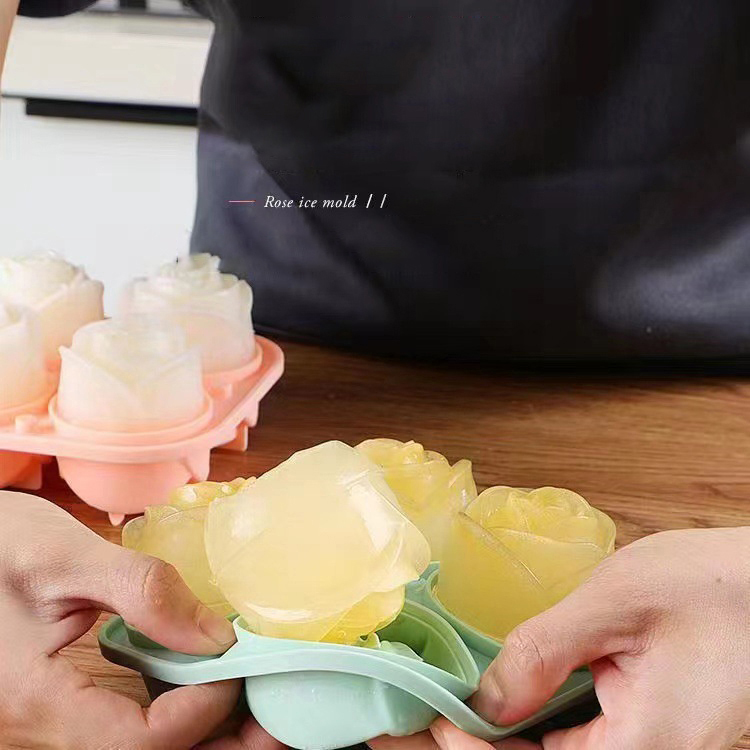 3D Rose Ice Molds 4 Holes Ice  - đánh giá và giá Kitchen Appliances Store