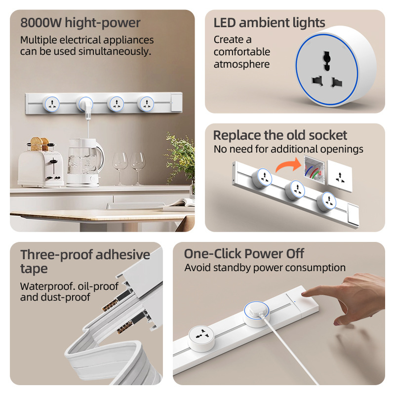 White Home Movable Power Track - đánh giá và giá Kitchen Appliances In White